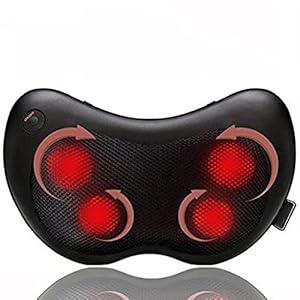 Massagegerät, Shiatsu Massagekissen mit Wärmefunktion Nackenmassagegerät mit 3 Geschwindigkeiten für Nacken Schulter Rücken für Büro Zuhause, kreatives Geschenk