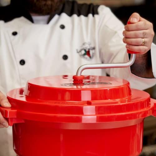 Chef Master 90005 5 Gal Salad Spinner | Built-In Braking System | Hand Powered Manual Salad Spinner | Commercial Salad Spinner Dryer #TOP3