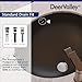 DeerValley DV-1U303B Black Undermount Bathroom Sink 18'' x 15'' Oval Ceramic Sink Bathroom Vessel Sink with Overflow Hole