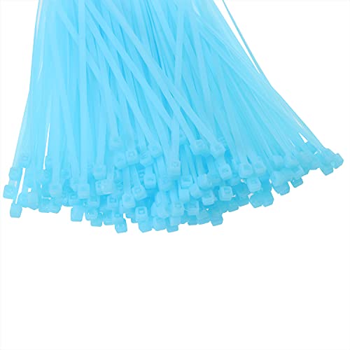 Mini Skater 4 Inch Multi-Color Multi-Purpose Nylon zip Ties (4 inch, 200pcs Sky blue)