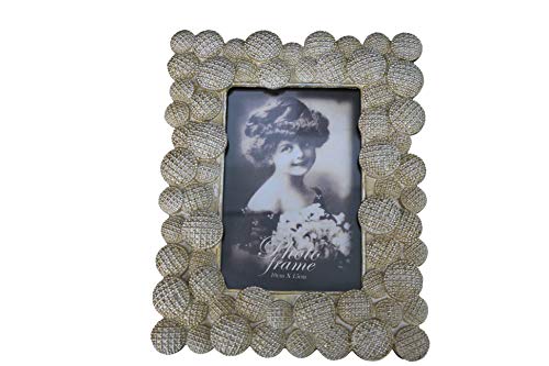 elbmoebel Marco Barroco Oro Bronce Envejecido pie Marco Marco de Fotos Flores Shabby