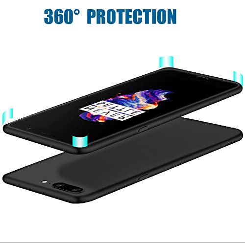 Image of Mobile Back Cover Case for Oneplus 5| One Plus 5 (Silicone Case|CameraProtection|Black SC1510)