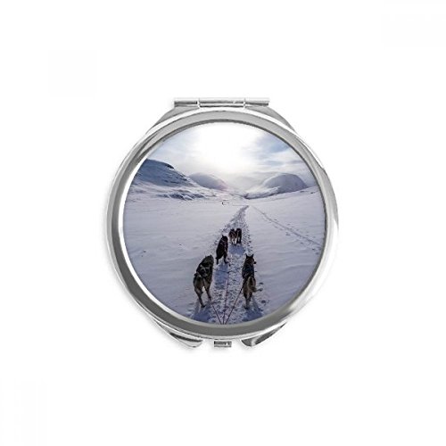 Miroir de maquillage husky pour retouches express au bureau ou en voyage format rond compact