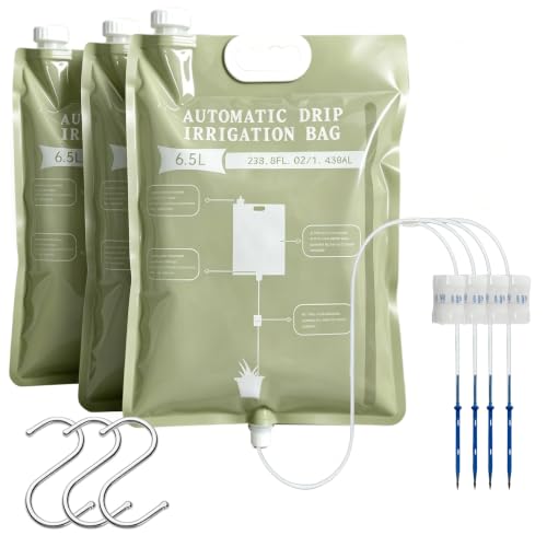 3Pcs 6.5L Automatic Vacation Plant Waterer Bag,Plant Self Watering Devices