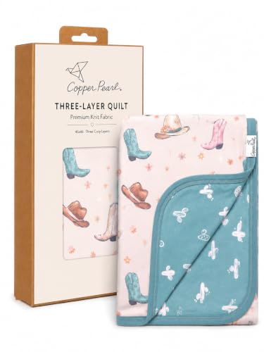 Image of Copper Pearl Jumbo 3-Layer Baby Blanket: Soft Baby Quilts for Boys and Girls | Breathable, Cozy, Toddler Blanket | Baby Quilt for Newborns | 46x46 Premium Polyester /Rayon | Cheyenne