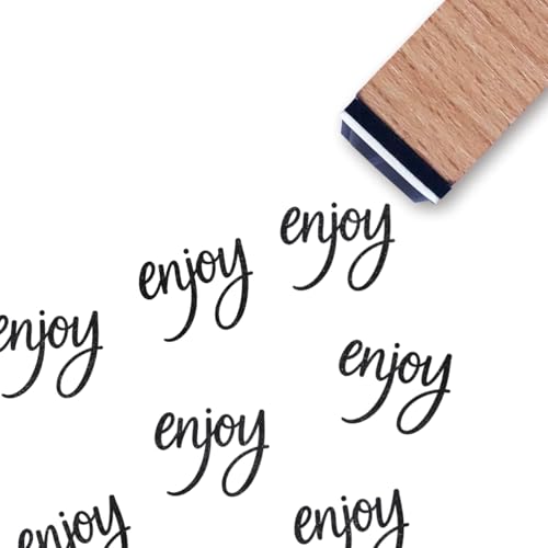 Enjoy Egg Rubber Stamp, 3/5 Inch Small Mini Stamp for Scrapbooking Card Making Planner