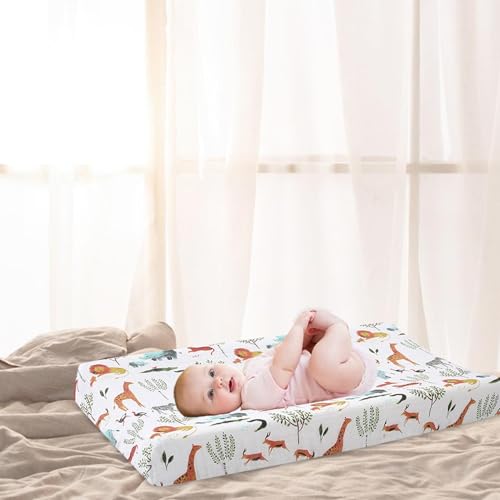 Miniatura 3 de Funda Para Cambiador De Pañales De Bebé - Sabana Cambiador Bebe, Fundas Para Cambiador De Pañales S-Uaves De Algodón, Alfombrilla Para Pañales Elástico Y Transpirable, 32 X 16 Pulgadas