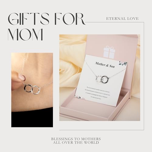 Sterling Silver Mother Day Gift for Mom Mother Daughter Son Necklace, Sympathy Gifts for Loss of Loved One Memorial Gifts Generations Necklace for Grandma Gift4