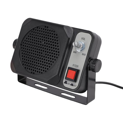 Altavoz externo para radio CB minimalista de alta fidelidad con carcasa negra de 1.5 W 4