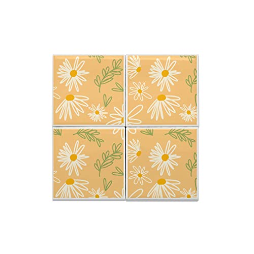 Carreaux céramique marguerites 15,2x15 cm pour rénover vos murs