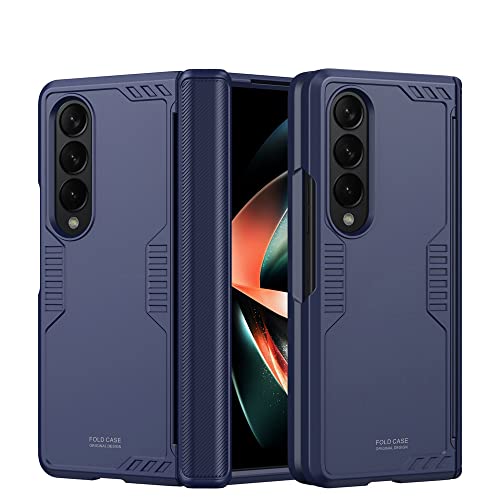 Coque Samsung Z Fold 4 antichoc avec charnière tout compris bleue