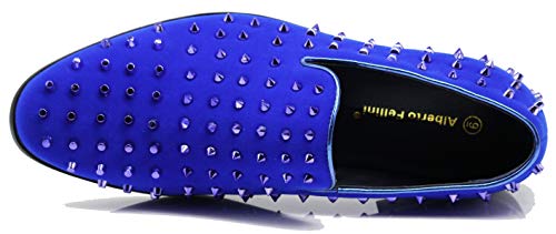 Image of SPK26 Men's Vintage Velvet Rhinestone Designer Dress Loafers Slip On Shoes Classic Tuxedo Dress Shoes