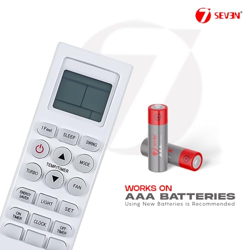 Image of 7SEVEN Compatible with Lloyd AC Remote Control Model 36F Suitable for Split and Window 1 1.5 2 Ton Air Conditioner Remote - Match Each Keys Exactly to Replicate Genuine Remote Function