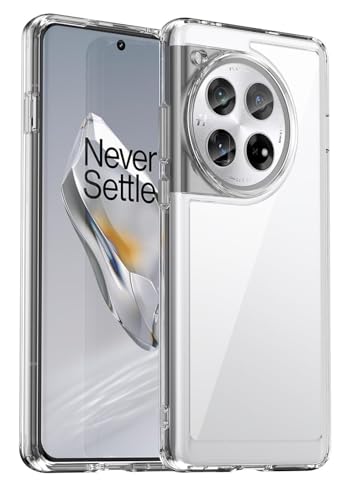 Image of NISHTECH for OnePlus 12 5G (2024) Premium Transparent Hybrid Soft Slim Dust Proof Back Case Cover Silicone with Camera Protection