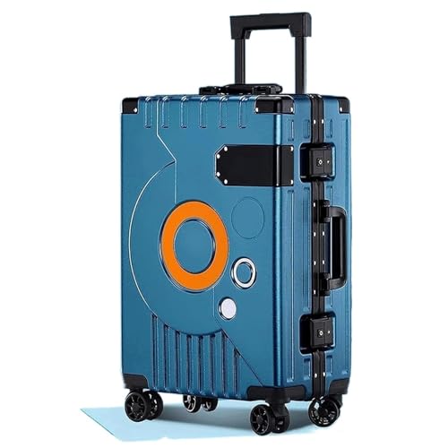 Luggage Suitcases Carry On Luggages Suitcase Lightweight Suitcase With TSA Lock Universal Wheels Aluminum Frame Carry On Luggage,Blue