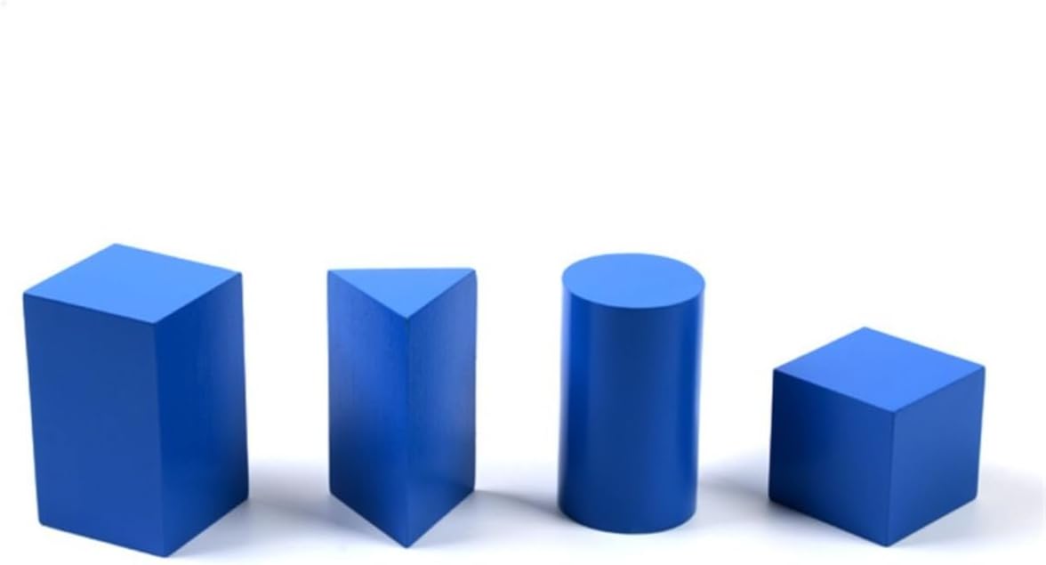 Baby Toy Montessori Geometric Solids with Stands Bases and Box Early Childhood Education Kids Toys Geometric Shape Cognitive Matching Educational Toy