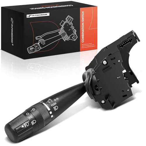 A-Premium Turn Signal Multifunction Switch Compatible with Jeep Chrysler Dodge - 2006-2018 - JK MK KK XK WK 200 Sebring Avenger Caliber Journey Replace# CBS1703 Without Automatic Headlights