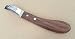 Hoof Knife Loop Oval Farrier Equine Horse Stainless Steel Blade Wooden Handle