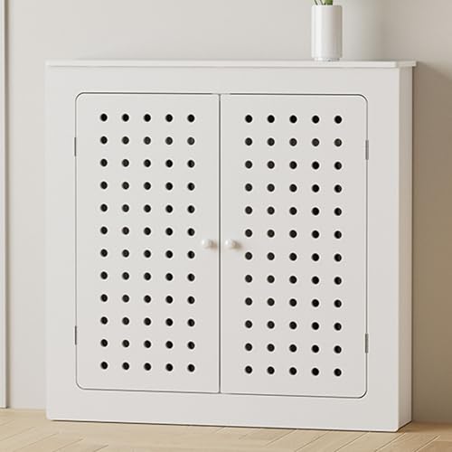 Couvercle de radiateur en PVC armoire de chauffage à lattes verticales
