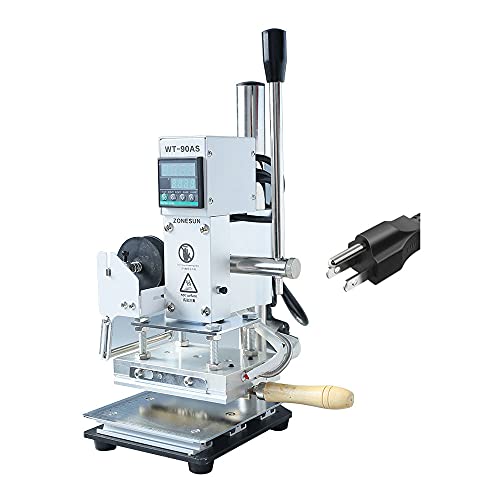 Multi-Function Digital Foil Hot Stamping Logo Embossing Brass Alphabets Letters Label Bronzing Machine Leather Wood Stamp Embosser Tool Set (Machine, 110V (US Plug))