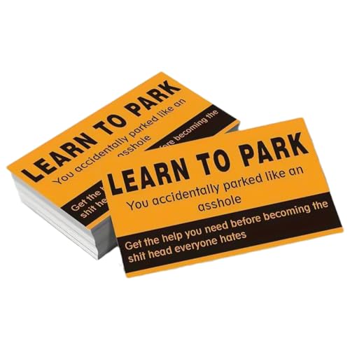 Biglietti divertenti per il parcheggio - messaggio scherzoso, biglietto | 50 novità da viaggio per autisti cattivi driver joke umorismo biglietti gag per