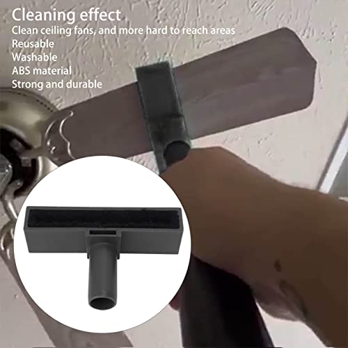 Image of Pssopp Ceiling Fan Blade Cleaner, Duster Ceiling Fan Attachment Washable Brush Fan Tool for Furniture Brush (Black)