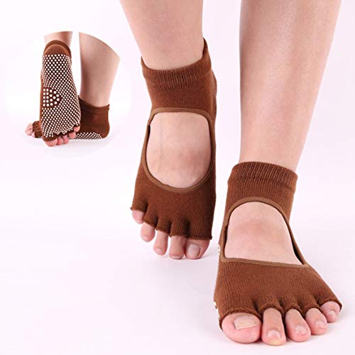 Meias femininas de silicone antiderrapantes para dedos dos dedos, meias de algodão profissionais par