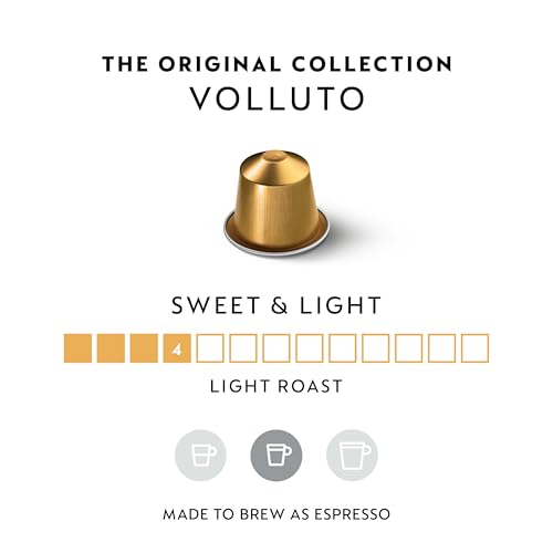 Nespresso Capsules Original Line, Volluto, Mild Roast Espresso Coffee, 50-Count Coffee Pods