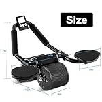 Elbow Support Automatic Rebound Abdominal Wheel,Ab Roller for Abdominal Exercise Machine,Dolly Core Strengthening Trainer Fitness Belly Training Ab Roller - Image 2
