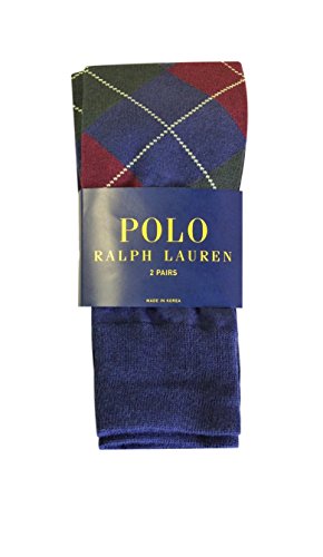 Polo Ralph Lauren - Men's Navy Argyle Trouser Socks - Pack of 2 Pairs2