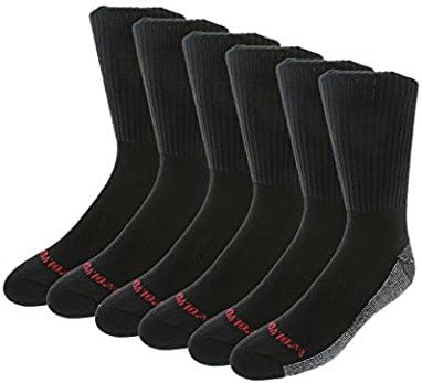 Wolverine Men's 6 PACK ST BOOT SOCK BLACK, Large