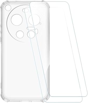 Print Case + 2 Piece Tempered Glass Film Compatible with Leica Leitzphone Powered by Xiaomi 5G, Shock Absorbing Soft Cover HD Clear Clear
