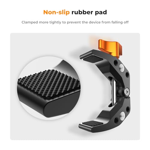 Image of K&F CONCEPT Camera Mount Clamp, Super Crab Clamp with 1 /4 inch Thread Holes