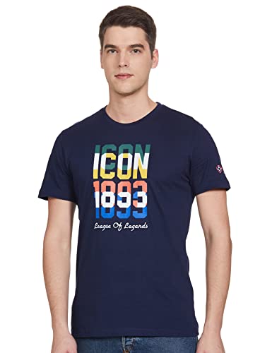 Image of Max Men's Typographic Print Crew Neck Regular Fit T-Shirt