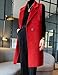 IDEALSANXUN Long Vest for Women Sleeveless Wool Coats Blazer Jackets 2025 Fall Winter Peacoat Trench Coats Outerwear Waistcoat, Red, L