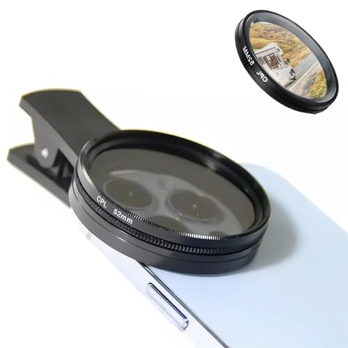 Cpl Filter 58mm Universeller Filterclip Cpl Filter Handy Polarisationsfilter Für Handykamera Kompatibel Mit iPhone 16/15/14/13/12/11 Serie/Samsung/Android-Smartphones