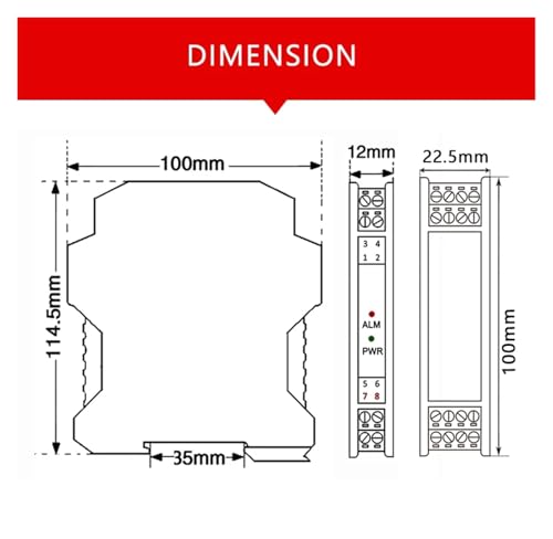 Sensor Temperatura PT100 con salida analógica múltiple y alta estabilidad 6