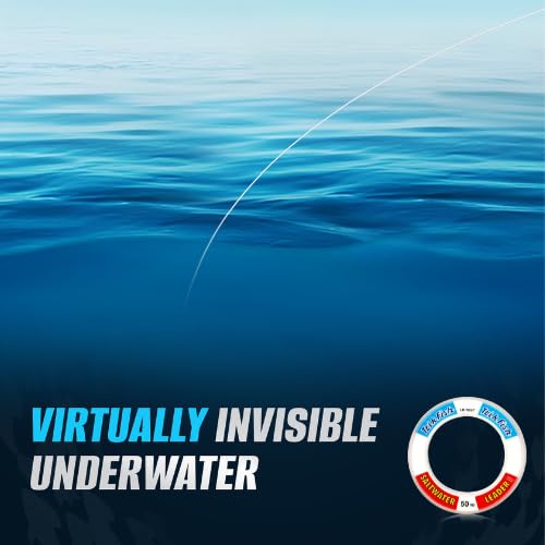 Image of TrikFish Monofilament Leader Line for Saltwater Fishing - Premium Mono Leader Fishing Line - Saltwater Leader Material - Clear, High-Strength & Abrasion Resistance, User-friendly Wrist Spool - 50 Yard
