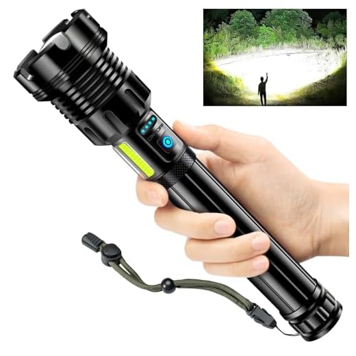 Glarylight Taschenlampe Led Aufladbar, 1000000 Lumen Extrem Hell Taschenlampen 24H+ Stunden Lange Betriebsdauer Flashlight, 9 Lichtmodi, Zoombar,IPX7 Wasserdicht Handlampe für Notfälle Camping Outdoor