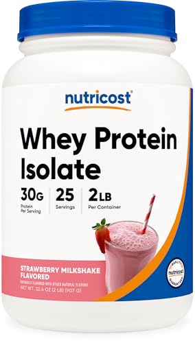 Image of Nutricost Whey Protein Isolate (Strawberry Milkshake) 2LBS