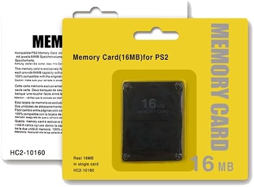 Play Station 2 Memory Card, 16MB Storage Capacity, Black