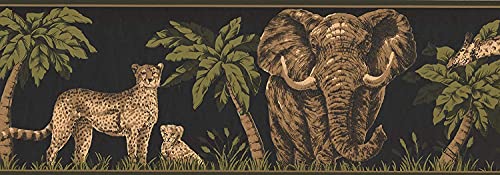 Dark Moss Jungle Animals Wallpaper Border By York #TOP10