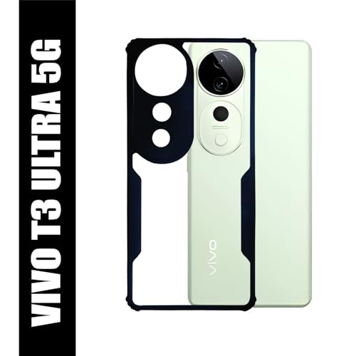 Image of AIBEX Polycarbonate Crystal Clear Back Cover Case for Vivo T3 Ultra 5G / Vivo V40 5G / Vivo V40 Pro 5G| 360 Degree Protection | Shock Proof Design | Transparent Back