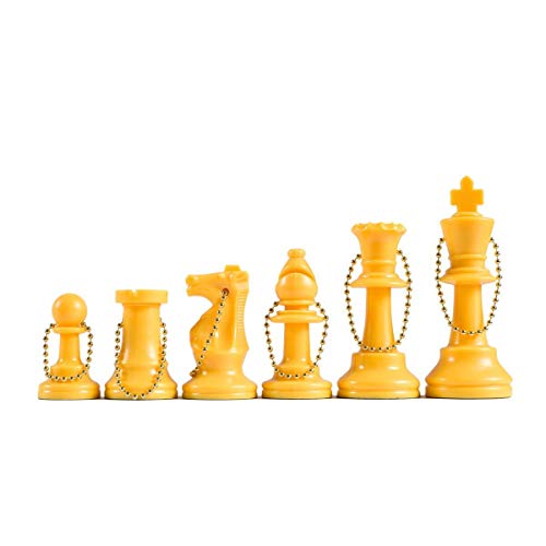 Jeux Keychain Sac Tag Chessmen jaune pour passionnés d'échecs