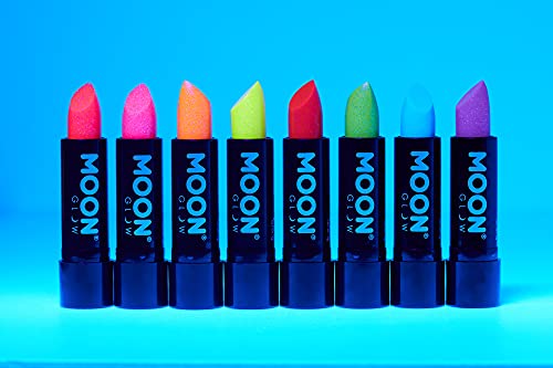 Neon UV Glitter Lipstick by Moon Glow - Purple - Bright Neon Coloured Lipstick - Glows under UV - Image 4