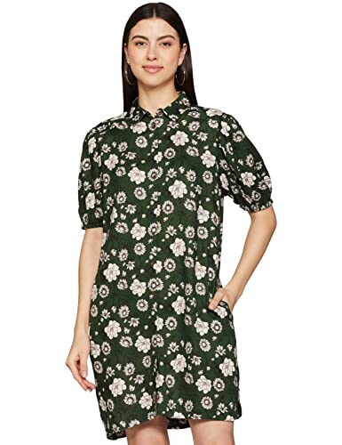 Image of Spykar Women's Cotton Classic Knee-Length Casual Dress