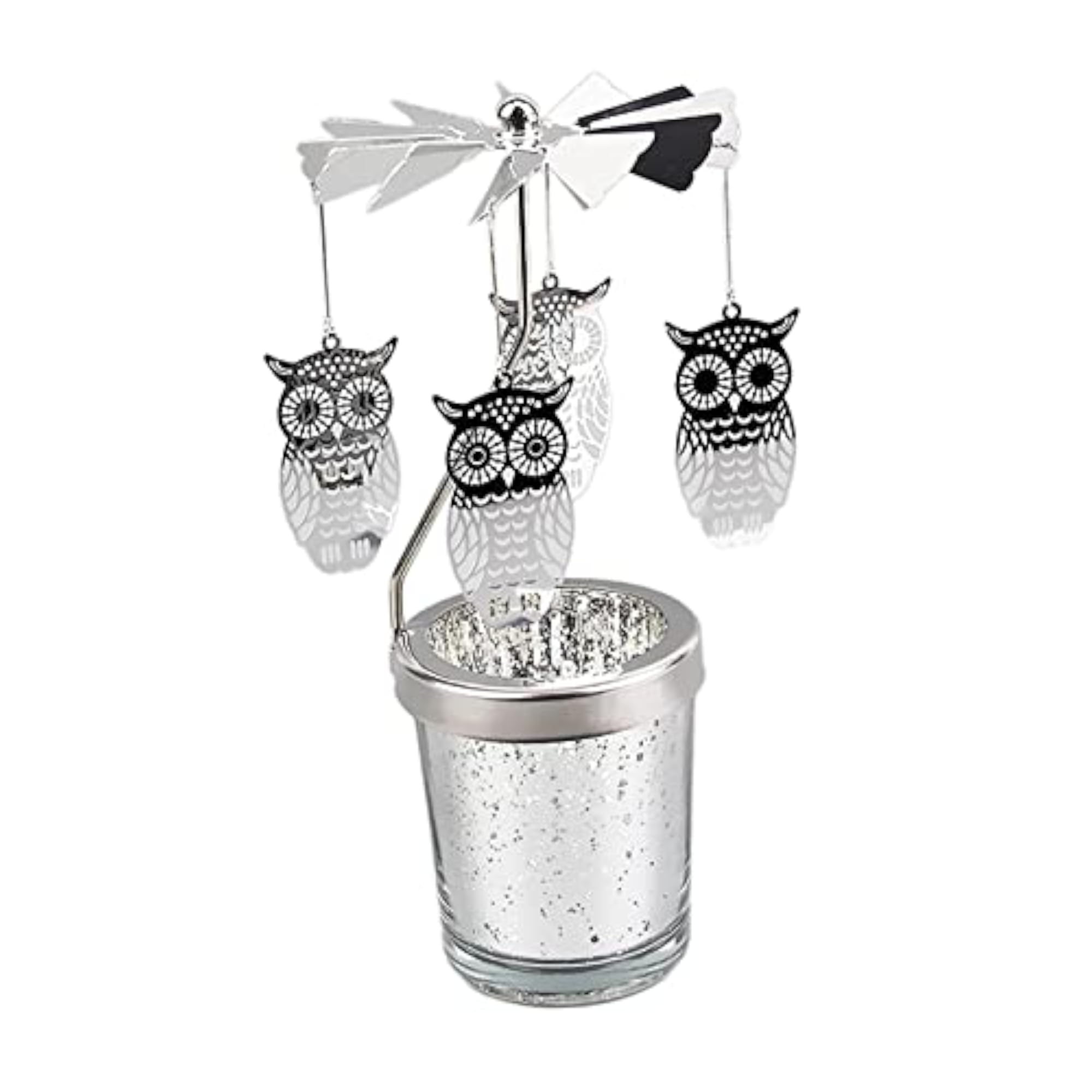 Spinning Tea Light Candle Holder Rotating Candlestick