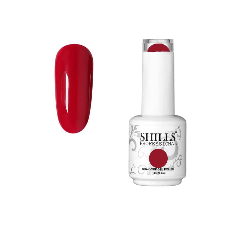 SHILLS PROFESSIONAL Soak Off Uv Led Gel Polish Red 15 Ml, new259