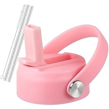 RRegeny Straw Lid for Hydro Flask Wide Mouth 32 40 oz, Straw Lids with Flexible Handle and Straws Compatible with HydroFlask, Replacement Sports Flex Cap Wide Mouth Top 32 40 oz