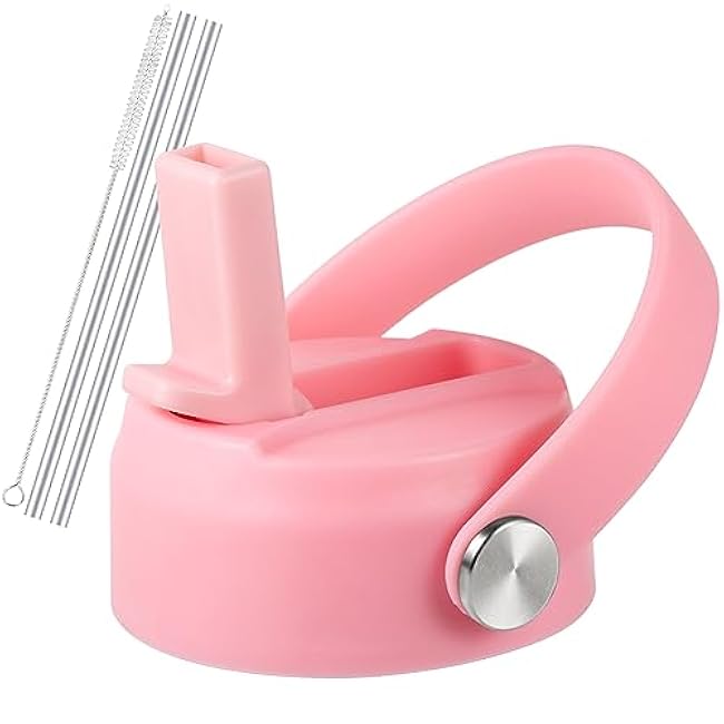 Straw Lid for Hydro Flask Wide Mouth 32 40 oz, Lids with Flexible Handle compatible with HydroFlask, Replacement Sports Flex Cap Wide Mouth Top